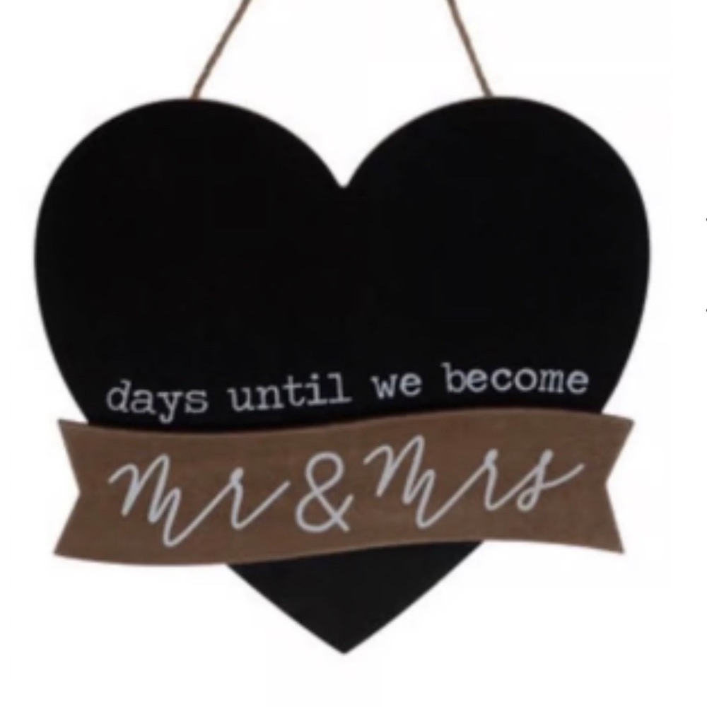 Wedding day count down sign